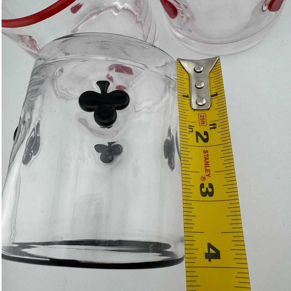 Anthropologie Playing Cards Rocks Glass Set of‎ 3 Hearts Diamonds Clubs Poker